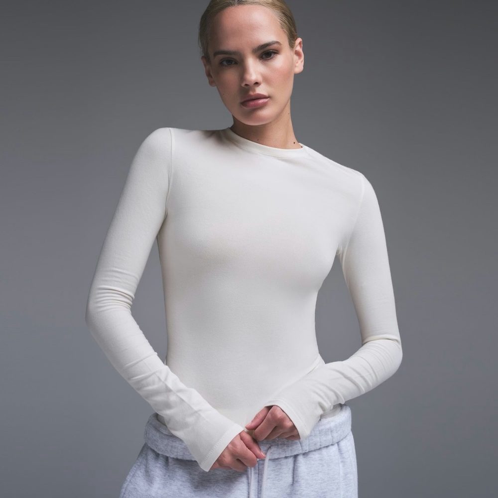 SKIMS Cotton Jersey Long Sleeve T-Shirt
